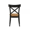 thumbnail image 4 of Benjara Hilly 21" Dining Chair (Set of 2)- Crossbuck Backrest- Brown & Black, 4 of 6