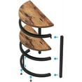 thumbnail image 6 of Tribesigns Indoor Storage E1 Particle Board Semicircle End Table, Rustic Brown, 6 of 6