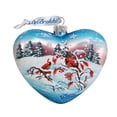 thumbnail image 6 of G.DeBrekht Winter Birds Heart Glass Ornament by G. DeBrekht, 6 of 7