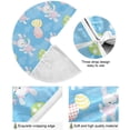 thumbnail image 2 of FMSHPON Easter Tree Skirt Colorful Eggs Bunny Xmas Christmas Tree Skirt Stand Mat for Holiday Party Decoration Indoor Outdoor 36 inches, 2 of 6