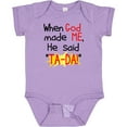 thumbnail image 3 of Inktastic When God Made Me He Said Ta-da Boys or Girls Baby Bodysuit, 3 of 5