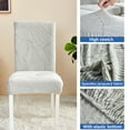 thumbnail image 2 of Super Stretch Chair Slipcovers,Dining Room Chair Covers Universal Anti-Dust Removable Washable Thicken Jacquard Chair Protector for Hotel Banquet Kitchen Decor-2-light grey, 2 of 7