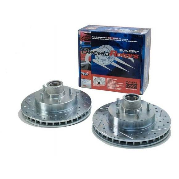 Baer 31179 020 Sport Rotors Slotted Drilled Zinc Plated Front Brake Rotor Set