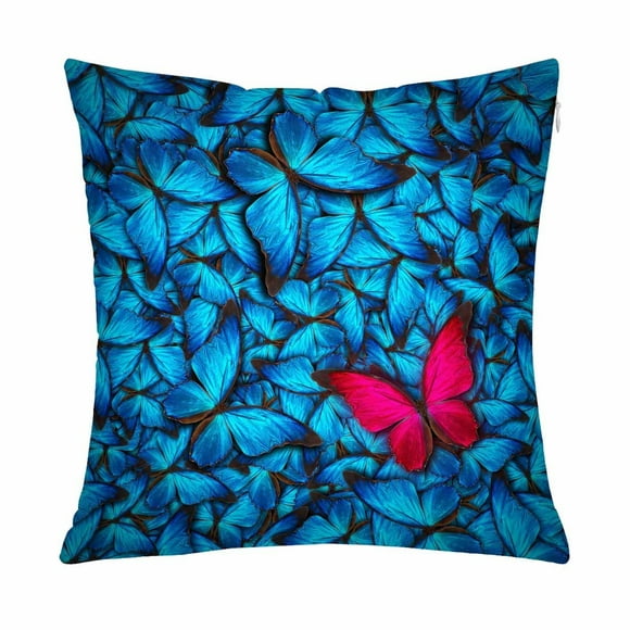 YUSDECOR Butterflys Pillow Covers Pillowcase Throw Pillows 18x18 inch