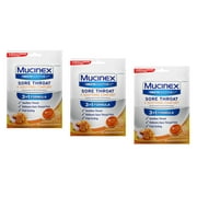 Mucinex InstaSoothe Sore Throat & Soothing Comfort Honey & Echinacea Flavor, 40 Medicated Drops - Pack of 3