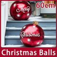 thumbnail image 2 of Bola inflable navideña para exteriores de 60 cm, decorada, de PVC, gigante, grande, para decorar árboles de Navidad, juguete sin luz, 2 of 5
