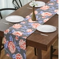 thumbnail image 4 of Table Runner for Dining Table, Gray Japanese Print Floral Table Linen - Home Decor, 4 of 7