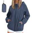 thumbnail image 2 of Mgmyaa Veste Imperméable à Capuche pour Femmes Coupe-Vent Légère avec Poches, 2 of 9