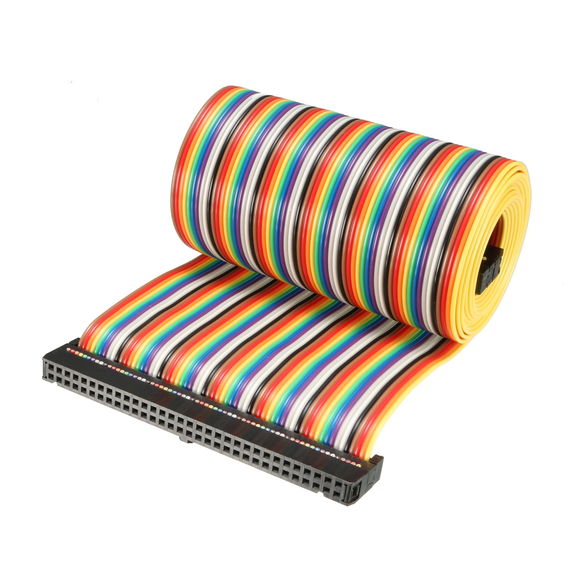 IDC 64P Wire Flat Rainbow Ribbon Cable 148cm 2.54mm Pitch 1pcs