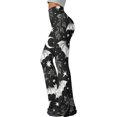 thumbnail image 4 of Leidass Women's Halloween Flare Leggings Black Cat Pumpkin Print High Waist Buttery Soft Bell Bottom Yoga Pants Black L, 4 of 6