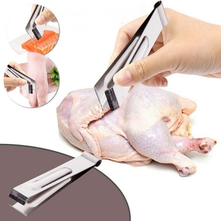 

MRULIC school supplies Fish Tweezers Tweezers Bones Turkey Beveled Feathers Tool And Plucking Stainless Removal Flat Steel Pliers Kitchen，Dining & Bar + A