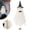 A_Black, variant on Hanging Ghosts Halloween Decor, Halloween Decorations Outdoor, Cute Ghost Witch Hat for Patio Yard Front Porch Tree House Party, Black Hat