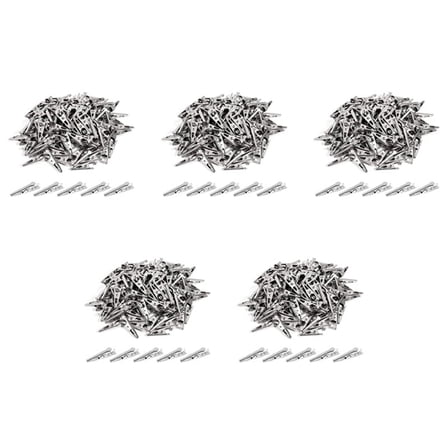 300PCS 1.06IN / 27mm Mini Metal Alligator Clips, Silver Tone Nickel Plated Test Line Spring .
