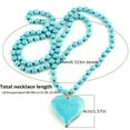 thumbnail image 5 of YIEMEEN Bohemian Turquoise Heart Pendant Necklace for Women Vintage Style Sweater Chain, 5 of 16