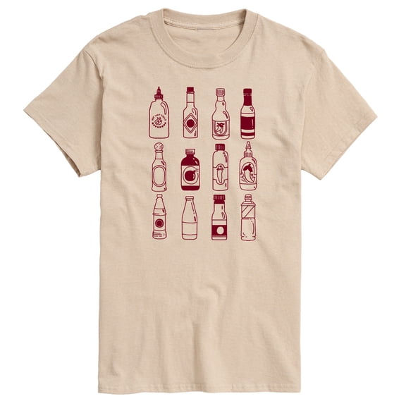 Instant Message - Hot Sauces Galore - Men's Short Sleeve Graphic T-Shirt
