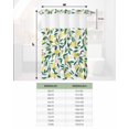 thumbnail image 6 of No Hook Shower Curtain with Snap in Liner, Fruits Yellow Lemon Green Leaves Flower Hotel Shower Curtains for Bathroom, Washable Shower Curtain Liner Set with Mesh Top Window, 36"x72", 6 of 6