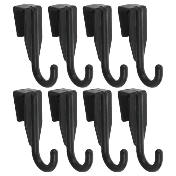 LAMIRO Versatile Plastic Hook for Square Tubes Space Saving Over the Door Hanger Black 4.5x3.2 Inches