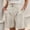 *A-Beige, variant on ClodeEU Women's Elastic Waist Knee Length Shorts,Straight Leg Casual Loose Short Pink,Womens Plus M