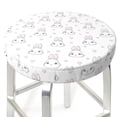thumbnail image 6 of Goofa Heart Rabbit Printed Stool Covers Round, Waterproof Round Bar Stool Covers Anti-Slip Round Bar Stool Seat Cover with Elastic Bands Durable -12 inch, 6 of 7