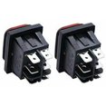 thumbnail image 5 of 2 piezas Interruptor basculante de encendido/apagado/encendido DPST 6 broches 3 posiciones Conmutador basculante con indicador rojo LED 16A 250V AC para coche Camion Moto Bateau KCD4-203N-R, 5 of 5