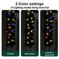 thumbnail image 4 of 3Pcs 10ft Berry & Pinecone Garland, Multicolor LED Lights with Remote for Mantle, Staircase, and More, 4 of 7