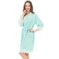 thumbnail image 1 of MR & Mrs Right Kimono Robes for Woman Cotton Bride and Bridesmaid Robes,Wedding Party-Mint Color, 1 of 3