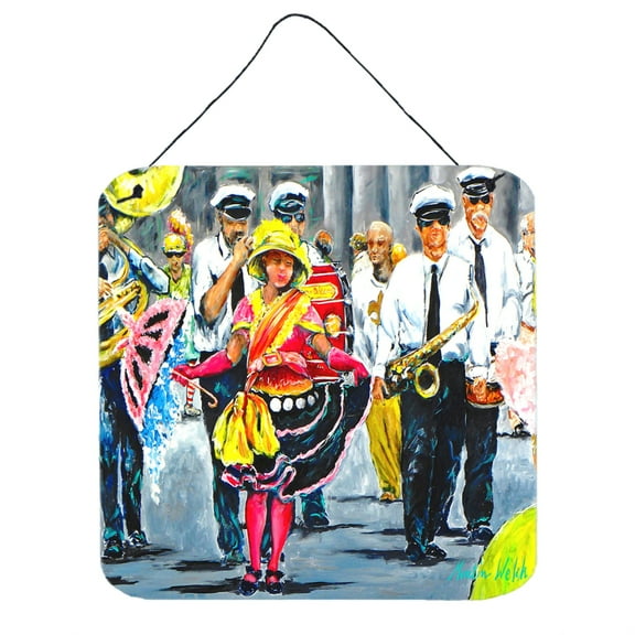 Carolines Treasures MW1324DS66 Mardi Gras Dancin in the Street Wall or Door Hanging Prints 6x6 multicolor