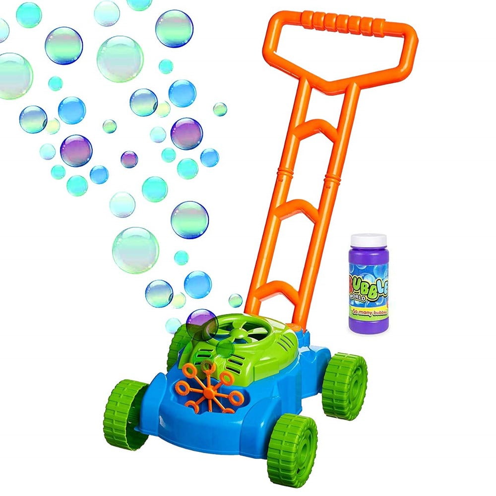 Hedgbobo Music Bubble Lawn Mower Electronic Bubble Blowing Mover Outdoor Push 783761429463