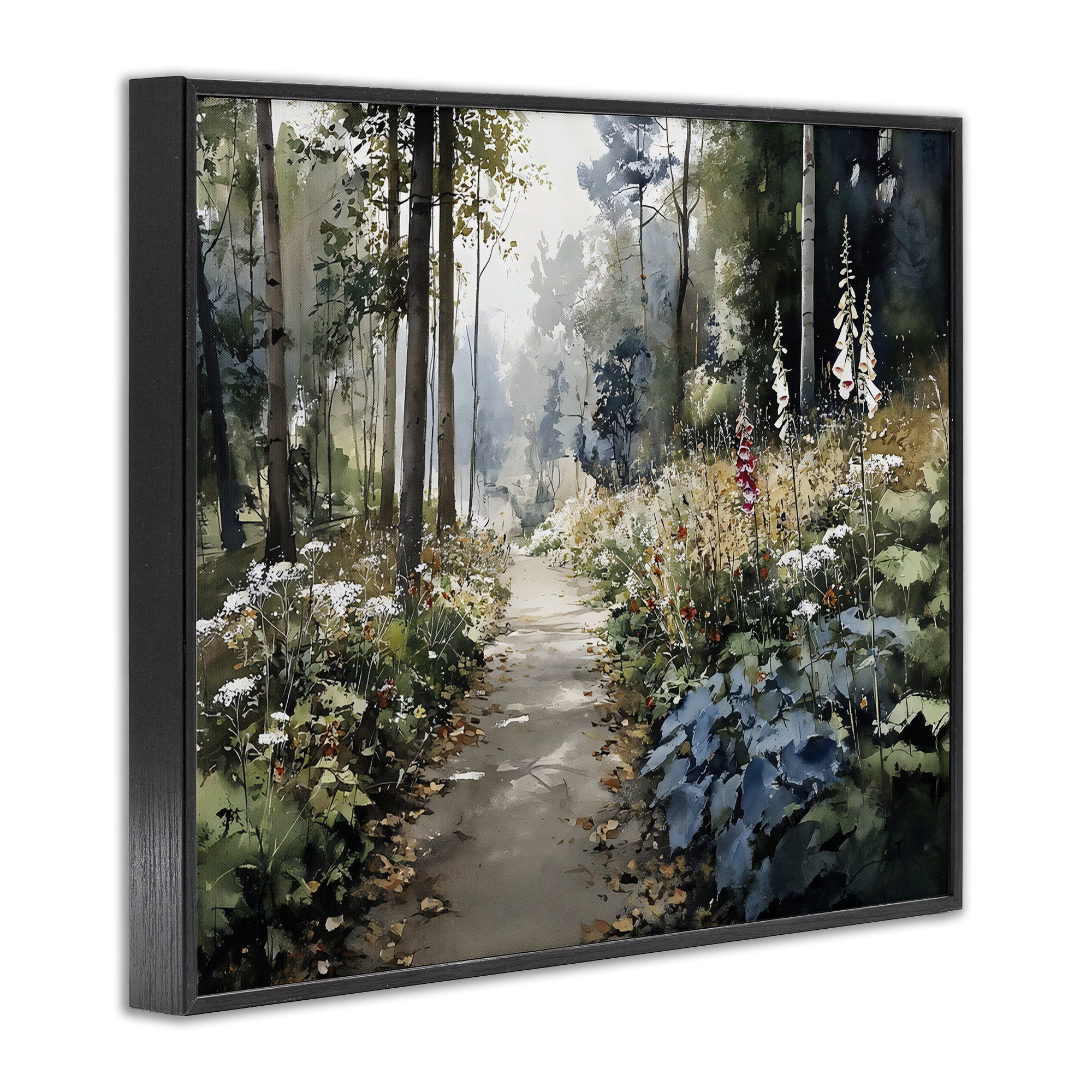 Stupell Industries Foliage Forest at Dusk Black Framed Giclee Art, design by Franklyn Gregory