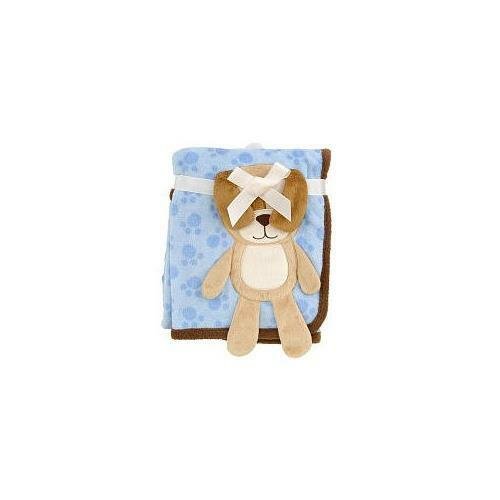 Counting the Jungle Babies Fleece Baby Blanket in Blue