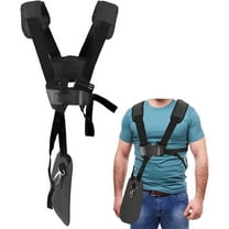 SUNMON Trimmer Shoulder Strap Double Breasted - Mower Trimmer Harness Strap with Durable Nylon Belt Adjustable for Brush Cutter or Gardenning (for STIHL FS, KM Series String), Black 1 Piece