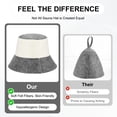 thumbnail image 4 of Uxcell 2-Pack Sauna Hat for Women and Men, Felt Sauna Cap Vaporarium Soft Durable Comfortable Breathable [Gray Top, White Bottom], 4 of 6