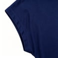 thumbnail image 6 of Girls Solid Short Sleeve T Shirts for Kids Summer Casual Basic Tee Round Neck Everyday Wear for School and Outdoor Activities, 7-8 Years, Navy, 6 of 6