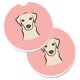thumbnail image 1 of ""Caroline'S Treasures Juego De 2 Posavasos Para Coche Con Diseño De Tablero De Ajedrez, Color Rosa Y Amarillo, Bb1222Carc 2,56 Multicolor"", 1 of 1