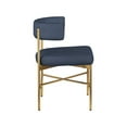 thumbnail image 6 of Meridian Furniture Rivage Navy Linen Textured Fabric Dining Chair (Set of 2), 6 of 8