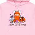 thumbnail image 3 of Inktastic Red Panda Craft All the Things Youth Hoodie Sweatshirt, 3 of 4