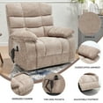 thumbnail image 5 of Lisonu Dual Motor Power Lift Recliner Chair with Heat and Massage, Infinite Position Electric Recliner for Elderly, Oversized Heavy-Duty Chenille Sofa Chair up to 350 lbs, Beige, 5 of 17