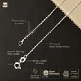 thumbnail image 5 of Amberta Solid 925 Sterling Silver Chain for Women Men | Super Thin Dainty & Sturdy Box Curb Singapore Beaded Snake Paperclip Necklace Delicate 16/18/20/22/24 inch: 22 inch Box Chain Necklace, 5 of 6