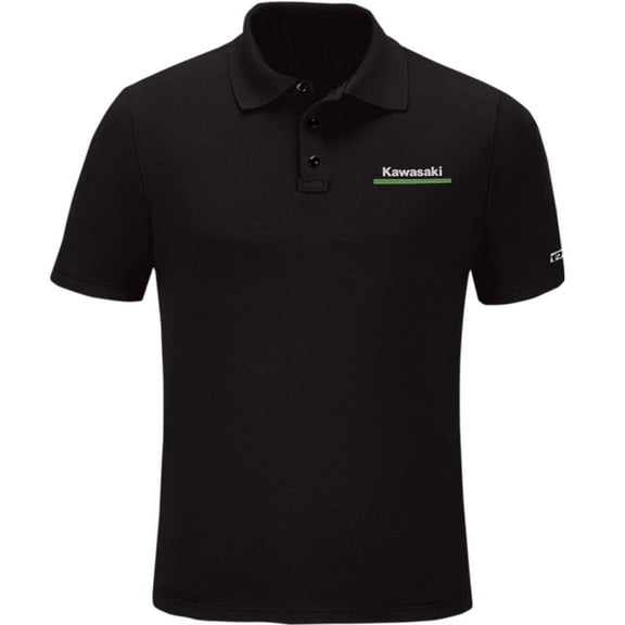 Factory Effex Kawasaki Mens Short Sleeve Polo T-Shirt Black MD