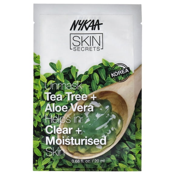 Nykaa Naturals Skin Bubble Sheet Mask, Tea Tree and Aloe Vera, 0.67 oz
