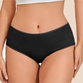 thumbnail image 4 of Purcolt Cotton Underwear for Women Mid Rise Full Coverage Briefs No Show Stretch Soft Ladies Bikini Panties, 4 of 7