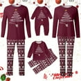 thumbnail image 6 of Shadoumai Matching Family Christmas Pajamas For Couples, Xmas Tree Print Tops Long Sleeve Holiday Sleepwear Sets For Mom Dad Fall Clothes, 6 of 6
