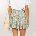 thumbnail image 4 of Teissuly Women Summer Casual Bohe High Waist Ruffled Floral Print Beach Short Skirt, 4 of 9