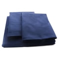 thumbnail image 2 of Pacific Linens | Luxurious Soft 4 Piece Bed Sheet Set with Deep Pockets | 100% Cotton | Wrinkle, Fade & Stain Resistant | 500 Thread Count | Cal King Size | Navy Blue, 2 of 5