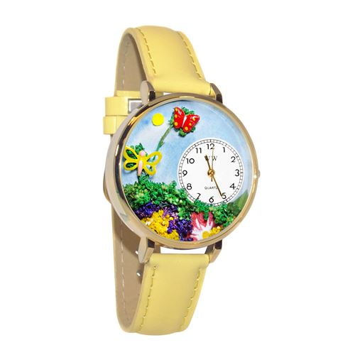 Whimsical Gifts Montre Papillons en Or (Grande)