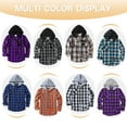 thumbnail image 7 of Geeksport Mens Flannel Hoodie Shirts Long Sleeve Fashion Plaid Jackets Button Down Shirts, 7 of 7