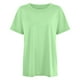 thumbnail image 4 of Camiseta informal de cuello redondo estampada para mujer: top de manga corta de verano de suave mezcla de algodón, 4 of 4