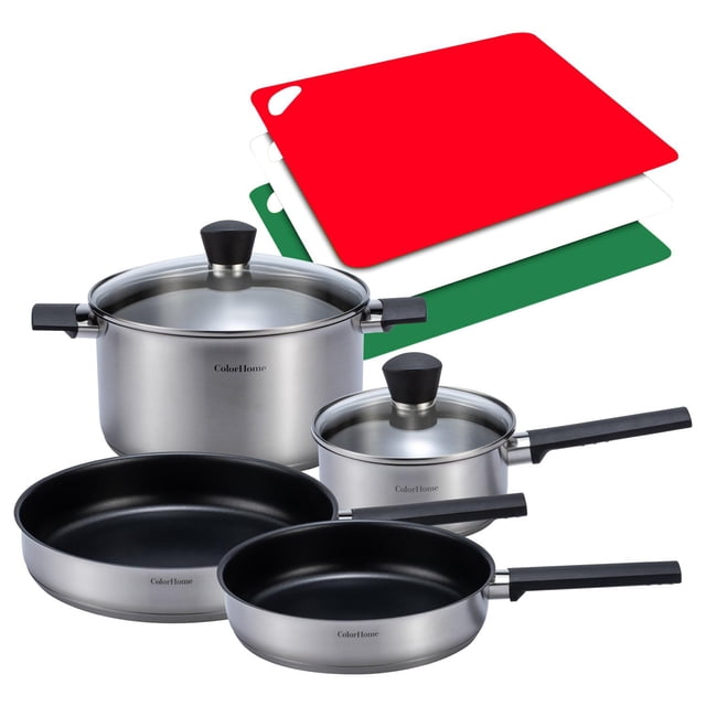 Batería de Cocina Antiadherente ColorHome COMBO-CH-04 9 Piezas