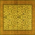 thumbnail image 1 of Ahgly Company Indoor Square Persian Yellow Traditional Area Rugs, 6' Square, 1 of 4
