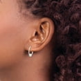 thumbnail image 3 of Sterling Silver Bead Endless Hoop Earrings (15 X 15) Made In India qe1855, 3 of 5
